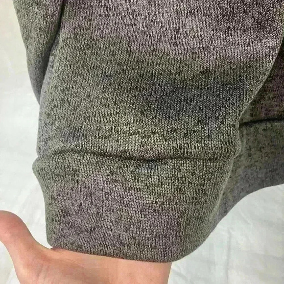 H2H Men’s Sweater Fleece Pullover Size Large Gray Heather Button Collared - Picture 5 of 9